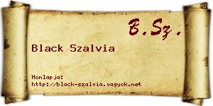 Black Szalvia névjegykártya